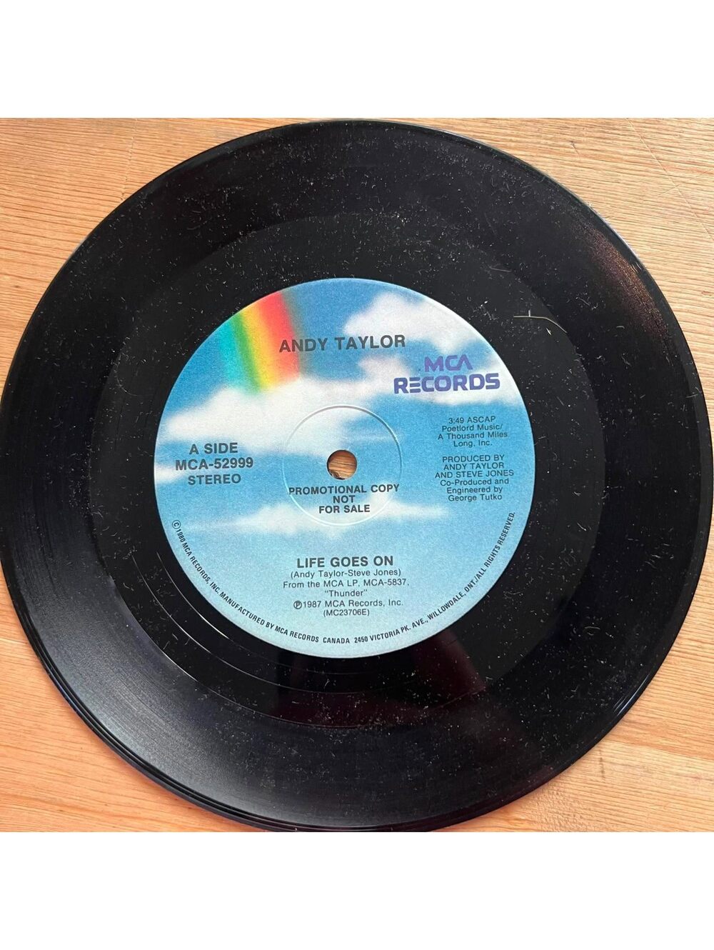 Andy Taylor - Life goes On/Broken Window 45rpm VG+ R89